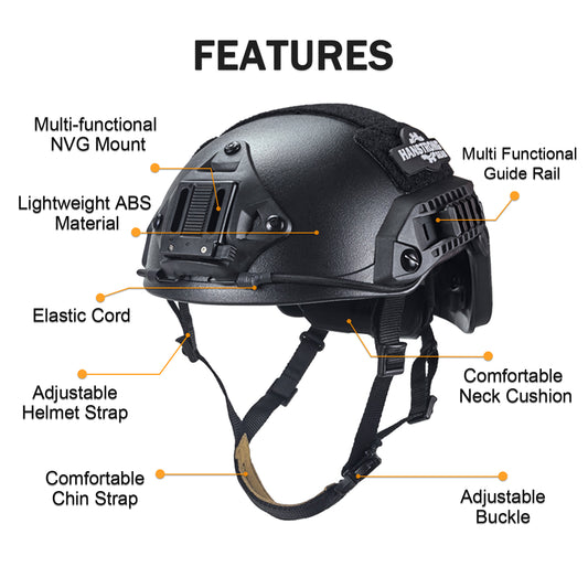 Tactical Adjustable Maritime Helmet Paintball Military Airsoft Gear Bump Hunting Shooting Combat Fast Helmets ABS Lightweight