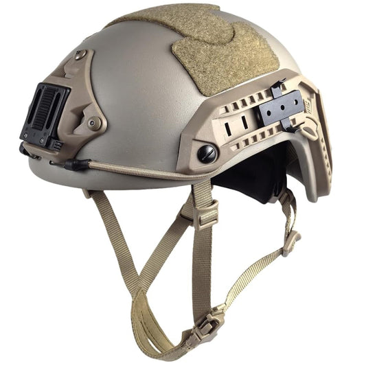 Adjustable Maritime 10 Level of Kevlar Fibre Protective Helmet Tan DE L/XL