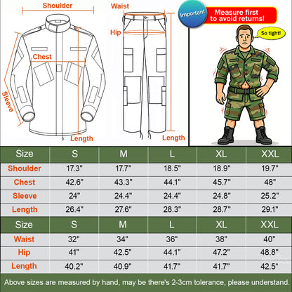 HANSTRONG GEAR Men Tactical BDU Combat Uniform Jacket Shirt & Pants Suit for Army Military Airsoft Paintball Hunting Shooting War Game