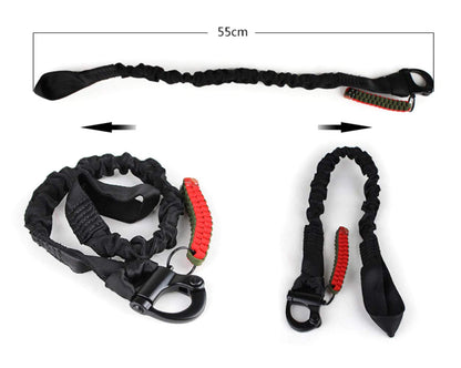 Tactical Upgraded Version Multi-Use Adjustable Quick Release Retractable Safety Sling Lanyard for Outdoor Sports Airsoft Hiking Tan