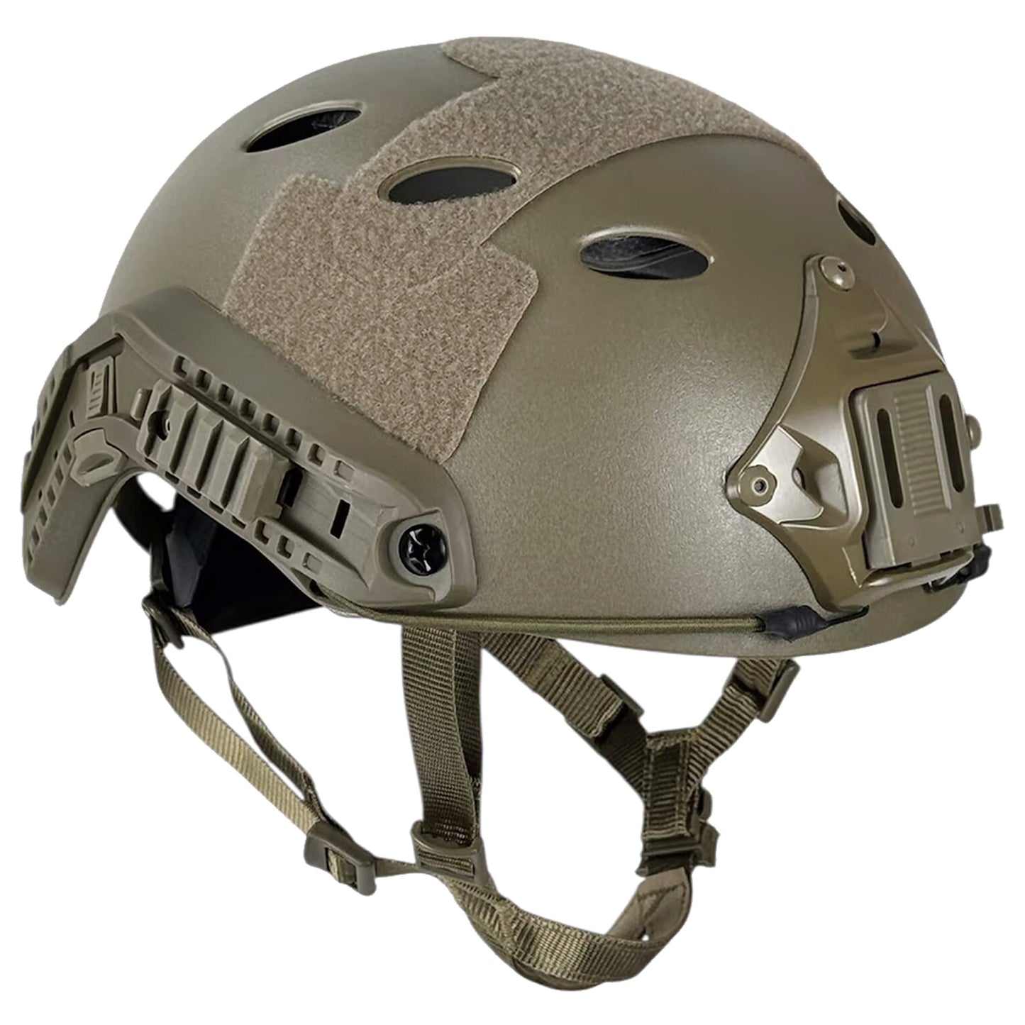 Tactical Airsoft Adjustable Fast Protective Helmet PJ NVG Mount for Tactical Airsoft Paintball MCBK(X-Large)