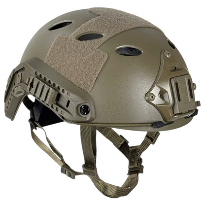 Tactical Airsoft Adjustable Fast Protective Helmet PJ NVG Mount for Tactical Airsoft Paintball MCBK(X-Large)