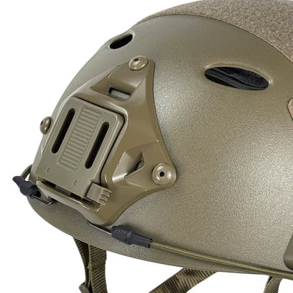 Tactical Airsoft Adjustable Fast Protective Helmet PJ NVG Mount for Tactical Airsoft Paintball MCBK(X-Large)