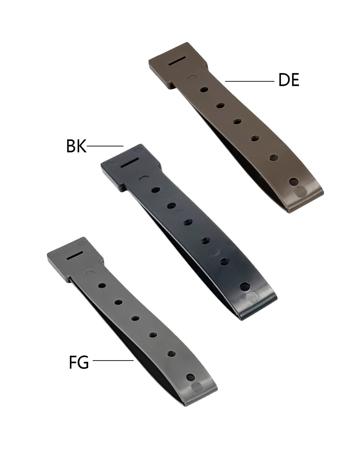 Durable Tactical Molle System 5 Inch Long Malice Clips Strap 3 Pack (5inch FG)