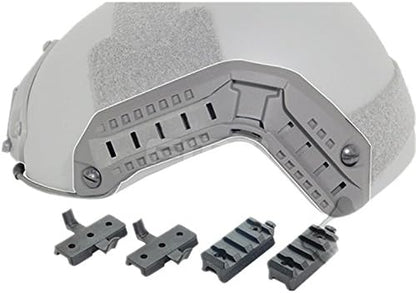 H World Shopping Airsoft Tactical Maritime Helmet Side Rail Set Guide Accessories for Flashlight (DE)