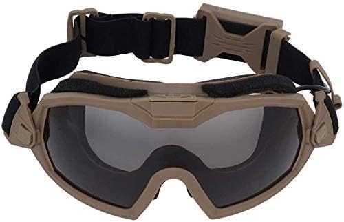 Airsoft Goggles Anti Fog with Fan and Interchangeable Lens Military Shooting Safety Goggles & Glasses for Cycling Paintball Hunting Motorcycle