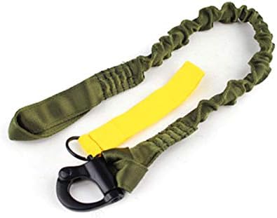Tactical Multi-Use Adjustable Quick Release Retractable Safety Sling Lanyard for Outdoor Sports Airsoft Hiking Tan