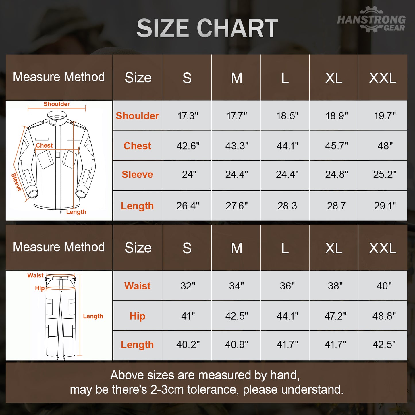 HANSTRONG GEAR Men Tactical BDU Combat Uniform Jacket Shirt & Pants Suit for Army Military Airsoft Paintball Hunting Shooting War Game