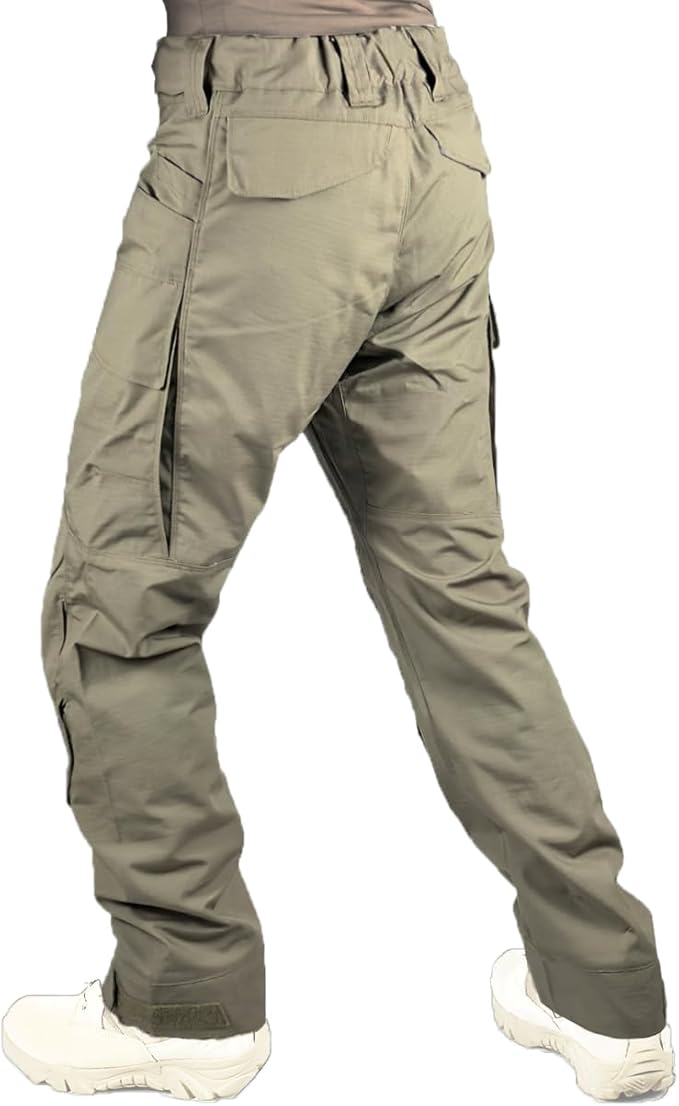 Tactical Airsoft Pants with Protection Knee Pads 10 Multiple Pockets Men Cargo Camouflage Combat Paintball Trousers Elastic Water Resistant Hook & Loop Adjuster Ripstop Heavy Duty Work Stretch