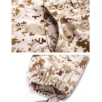 Tactical Airsoft Kids Clothing Children BDU Hunting Military Camouflage Combat Uniform Suit (MC,160)