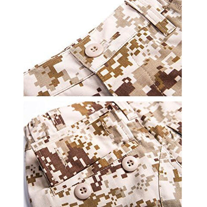 Tactical Airsoft Kids Clothing Children BDU Hunting Military Camouflage Combat Uniform Suit (MC,160)
