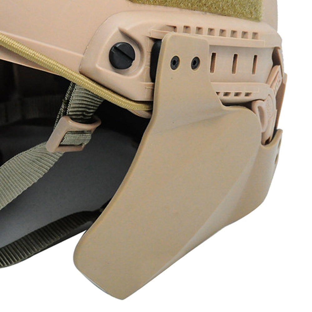 Airsoft ACH Fast Helmet Ear Cover Side Protection Rail Kit SWAT DE