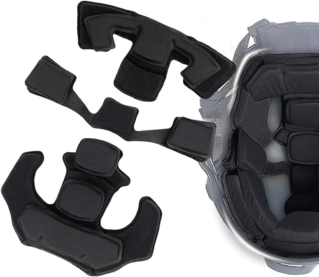 Universal Tactical Airsoft Outdoor Combat Internal Replacement Memory Foam Pad Padding Inserts Protective Mat Kits Set Accessories Compatible for Fast/Mich/ACH/USMC/PASGT/EX Helmet