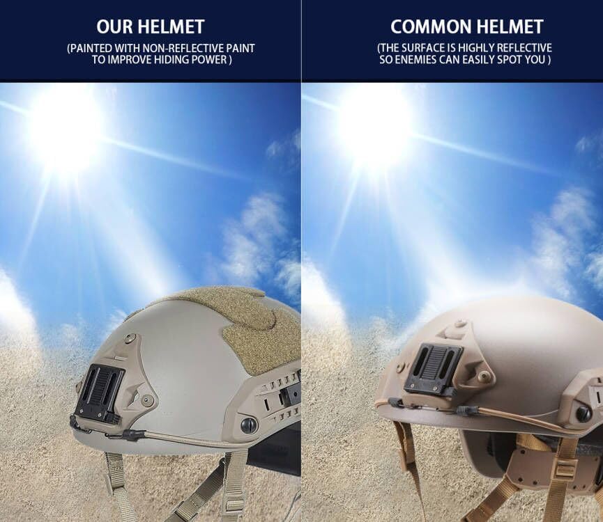 Adjustable Maritime 10 Level of Kevlar Fibre Protective Helmet Tan DE L/XL