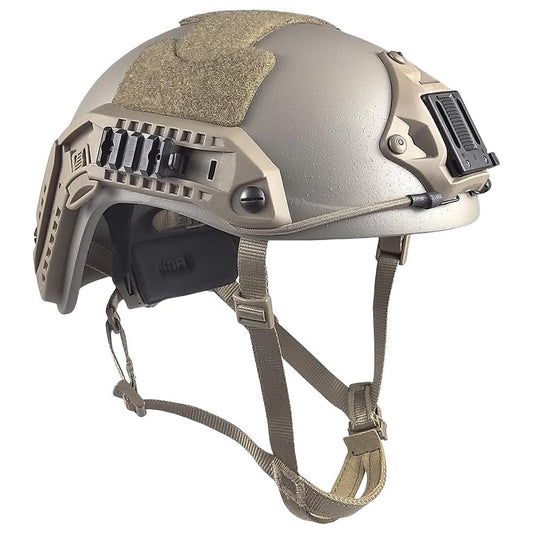 Adjustable Maritime 10 Level of Kevlar Fibre Protective Helmet Tan DE L/XL