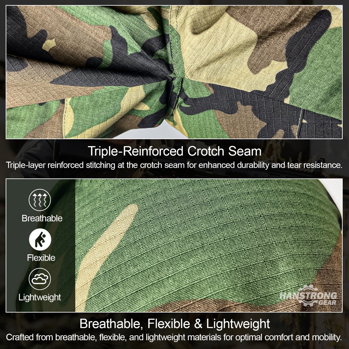 HANSTRONG GEAR Men Tactical BDU Combat Uniform Jacket Shirt & Pants Suit for Army Military Airsoft Paintball Hunting Shooting War Game