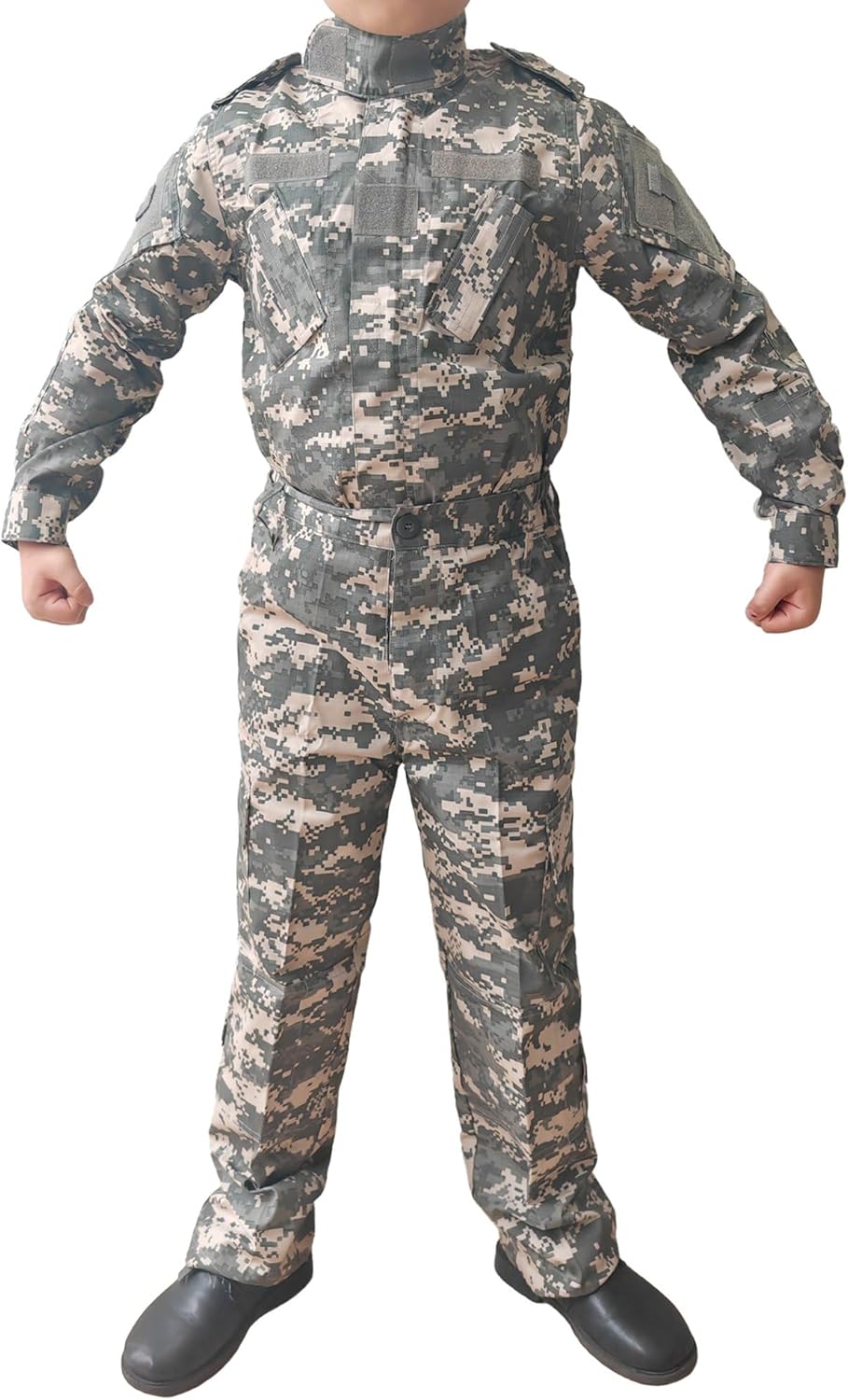 Tactical Airsoft Kids Clothing Children BDU Hunting Military Camouflage Combat Uniform Suit (MC,160)