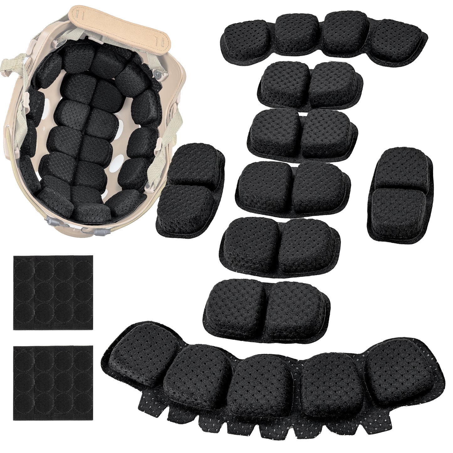 Universal Memory Foam Helmet Pad Tactical Cushion Liner Comfort Protective Airsoft Padding Lightweight Motorcycle Foam Airsoft Accessories for Fast/Mich/ACH/USMC/PASGT/EX Helmets