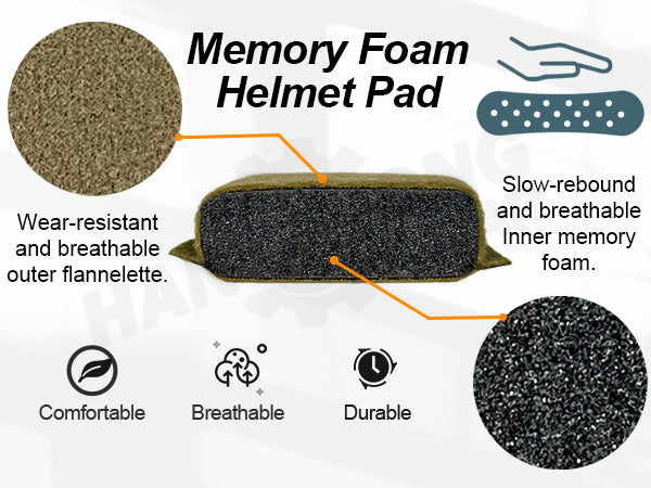 Universal Tactical Airsoft Outdoor Combat Internal Replacement Memory Foam Pad Padding Inserts Protective Mat Kits Set Accessories Compatible for Fast/Mich/ACH/USMC/PASGT/EX Helmet