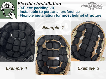 Universal Memory Foam Helmet Pad Tactical Cushion Liner Comfort Protective Airsoft Padding Lightweight Motorcycle Foam Airsoft Accessories for Fast/Mich/ACH/USMC/PASGT/EX Helmets