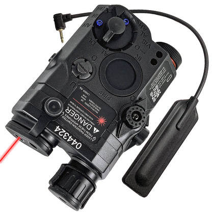 PEQ 15 LA5 Tactical White Flashlight Light Red 20mm Rail 5 Modes W/Pressure Switch for Airsoft