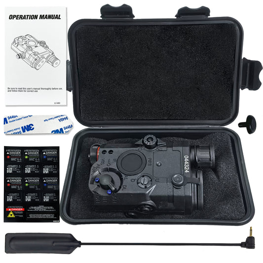 PEQ 15 LA5 Tactical White Flashlight Light Red 20mm Rail 5 Modes W/Pressure Switch for Airsoft