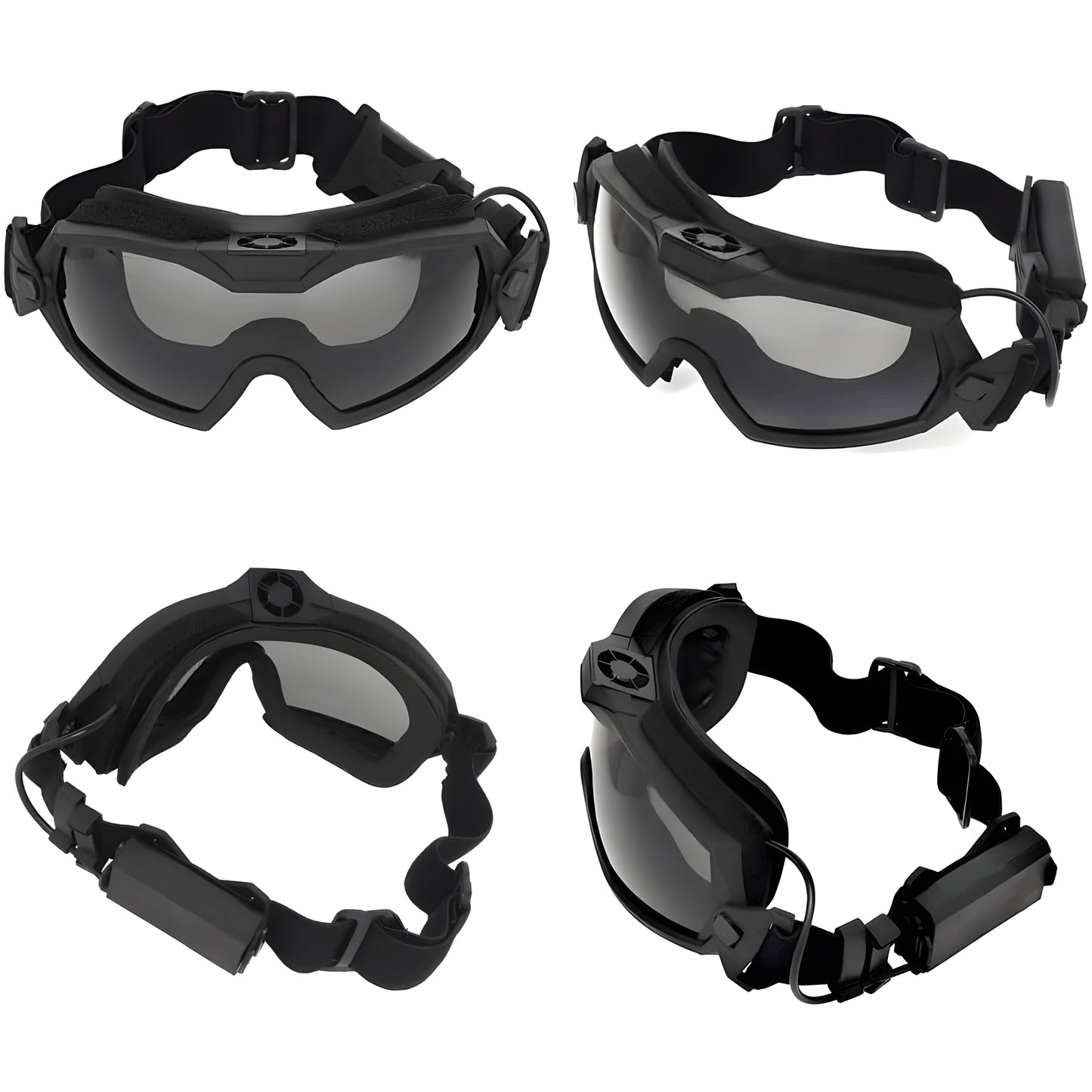 Airsoft Goggles Anti Fog with Fan and Interchangeable Lens Military Shooting Safety Goggles & Glasses for Cycling Paintball Hunting Motorcycle