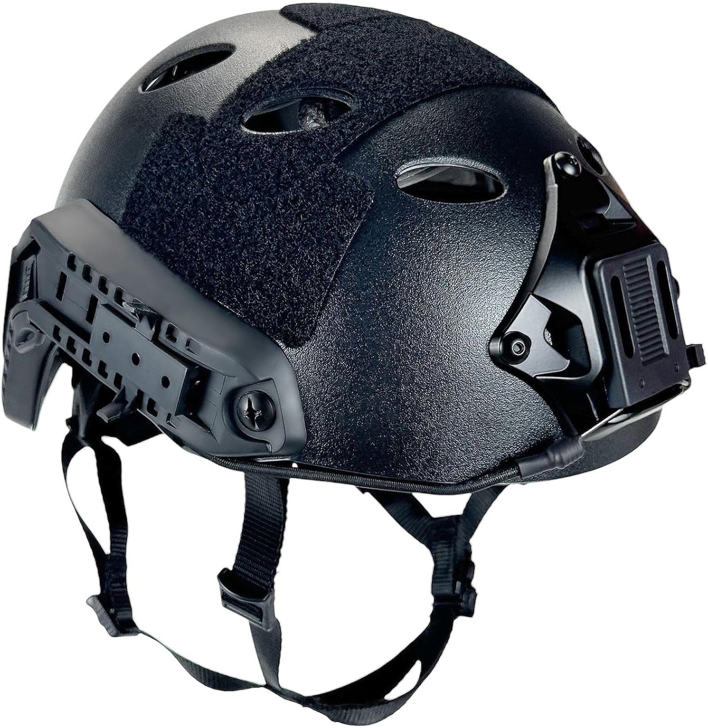 Tactical Airsoft Adjustable Fast Protective Helmet PJ NVG Mount for Tactical Airsoft Paintball MCBK(X-Large)