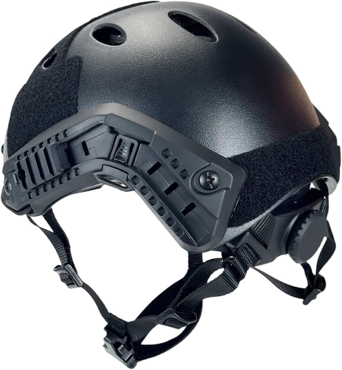 Tactical Airsoft Adjustable Fast Protective Helmet PJ NVG Mount for Tactical Airsoft Paintball MCBK(X-Large)