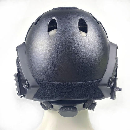 Tactical Airsoft Adjustable Fast Protective Helmet PJ NVG Mount for Tactical Airsoft Paintball MCBK(X-Large)