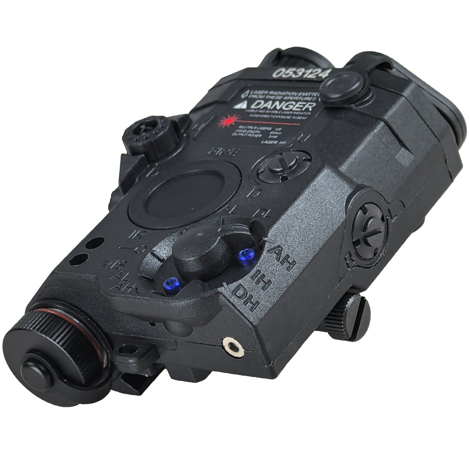 PEQ 15 LA5 Tactical White Flashlight Light Red 20mm Rail 5 Modes W/Pressure Switch for Airsoft