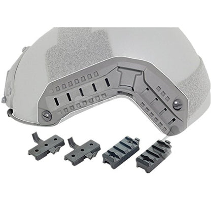 Airsoft Tactical Maritime Helmet Side Rail Set Guide Accessories for Flashlight OD