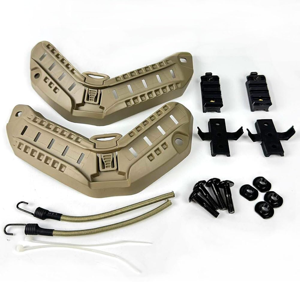 Airsoft Tactical Maritime Helmet Side Rail Set Guide Accessories for Flashlight OD