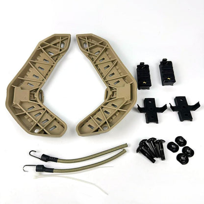 Airsoft Tactical Maritime Helmet Side Rail Set Guide Accessories for Flashlight OD