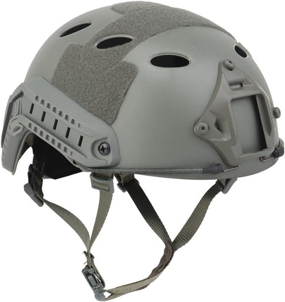 Tactical Airsoft Adjustable Fast Protective Helmet PJ NVG Mount for Tactical Airsoft Paintball MCBK(X-Large)