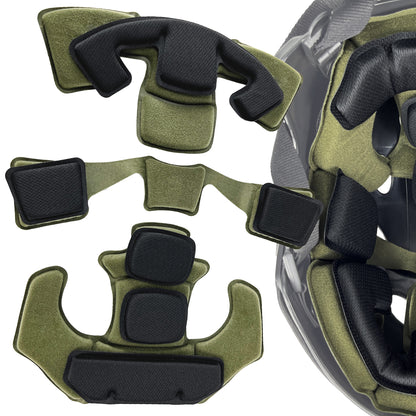 Universal Tactical Airsoft Outdoor Combat Internal Replacement Memory Foam Pad Padding Inserts Protective Mat Kits Set Accessories Compatible for Fast/Mich/ACH/USMC/PASGT/EX Helmet
