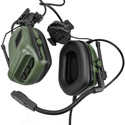 HANSTRONG GEAR Tactical Headset Unlimited Power Intercom with Microphone Waterproof Headphones Earmuff for Hunting Airsoft