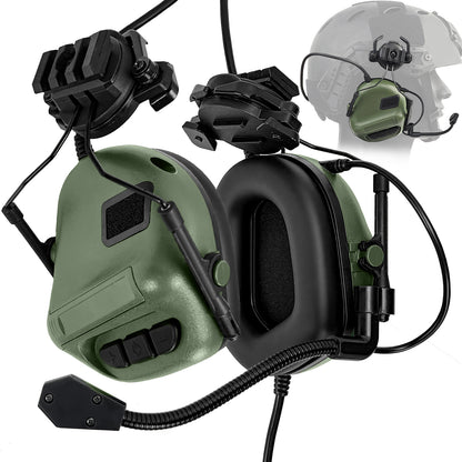 HANSTRONG GEAR Tactical Headset Unlimited Power Intercom with Microphone Waterproof Headphones Earmuff for Hunting Airsoft