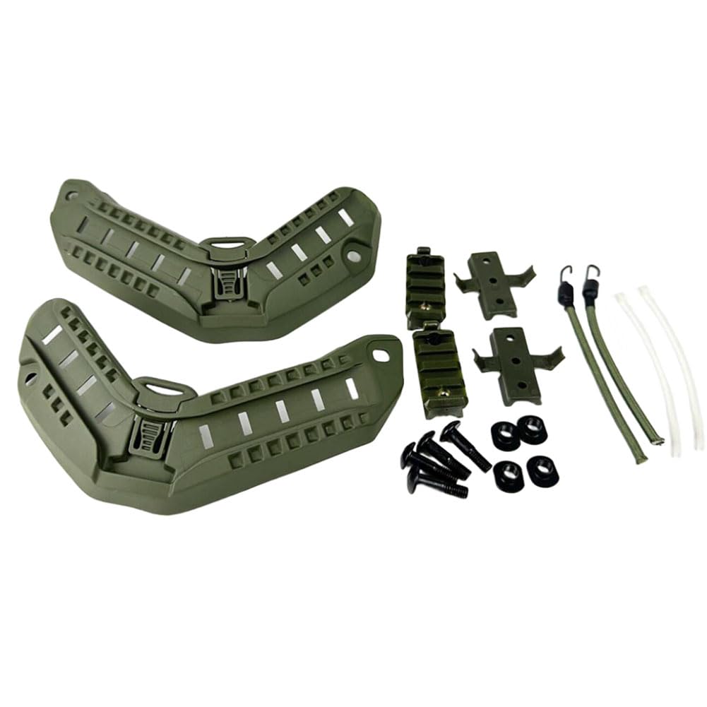 Airsoft Tactical Maritime Helmet Side Rail Set Guide Accessories for Flashlight OD