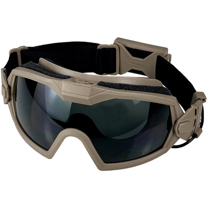 Airsoft Goggles Anti Fog with Fan and Interchangeable Lens Military Shooting Safety Goggles & Glasses for Cycling Paintball Hunting Motorcycle