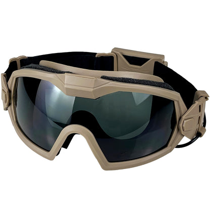 Airsoft Goggles Anti Fog with Fan and Interchangeable Lens Military Shooting Safety Goggles & Glasses for Cycling Paintball Hunting Motorcycle