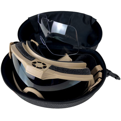 Airsoft Goggles Anti Fog with Fan and Interchangeable Lens Military Shooting Safety Goggles & Glasses for Cycling Paintball Hunting Motorcycle