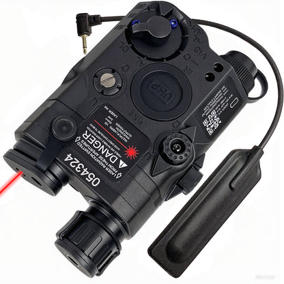 PEQ 15 LA5 Tactical White Flashlight Light Red 20mm Rail 5 Modes W/Pressure Switch for Airsoft