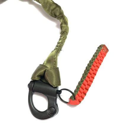 Tactical Upgraded Version Multi-Use Adjustable Quick Release Retractable Safety Sling Lanyard for Outdoor Sports Airsoft Hiking Tan