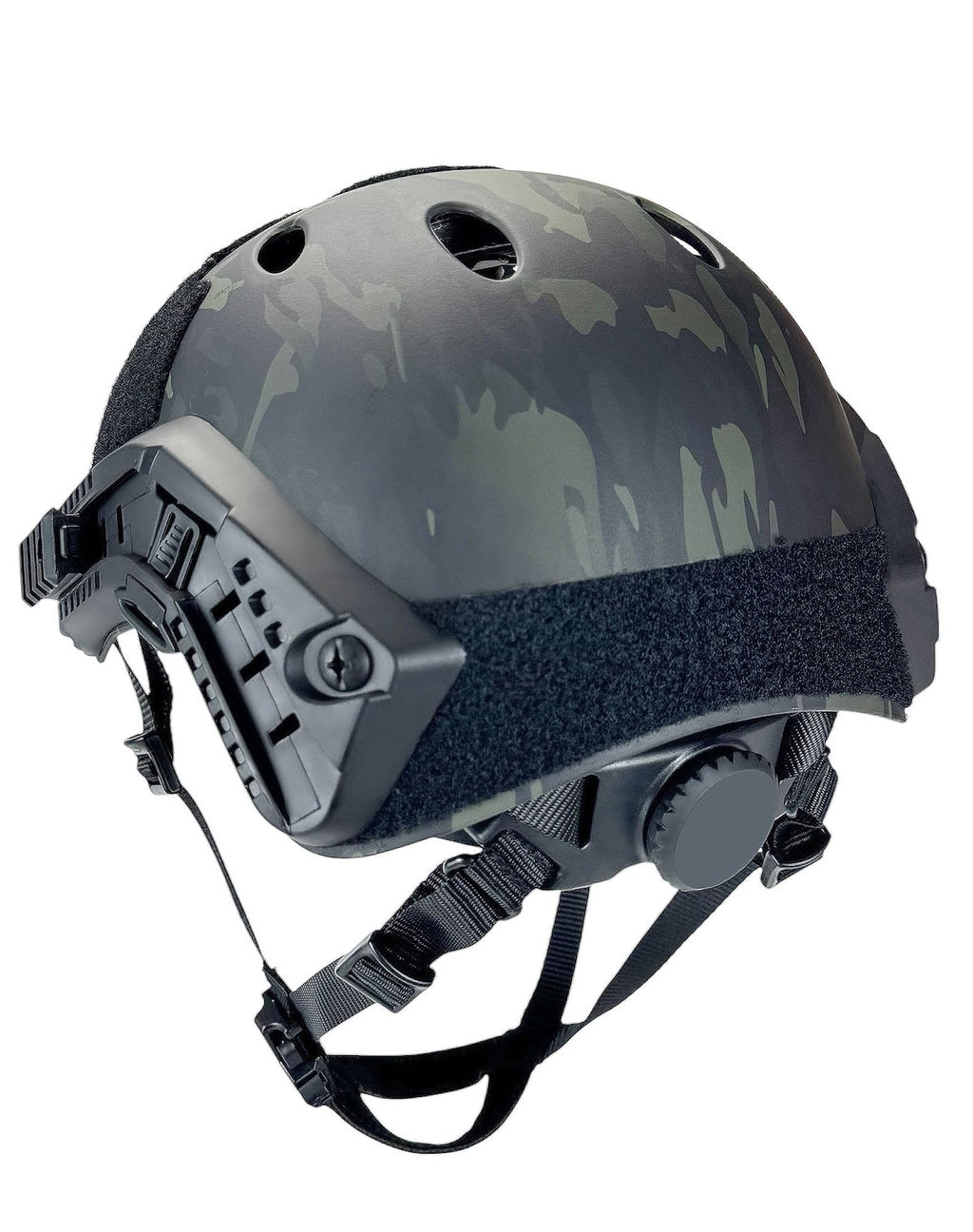 Tactical Airsoft Adjustable Fast Protective Helmet PJ NVG Mount for Tactical Airsoft Paintball MCBK(X-Large)