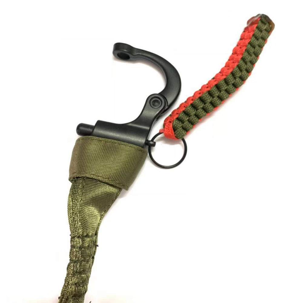 Tactical Upgraded Version Multi-Use Adjustable Quick Release Retractable Safety Sling Lanyard for Outdoor Sports Airsoft Hiking Tan