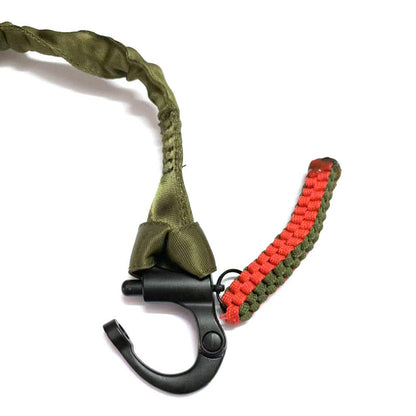 Tactical Upgraded Version Multi-Use Adjustable Quick Release Retractable Safety Sling Lanyard for Outdoor Sports Airsoft Hiking Tan